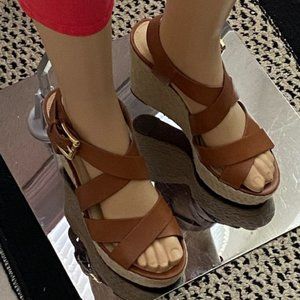 Michael Kors Celia Mid Platform Wedge Sandalsnever worn